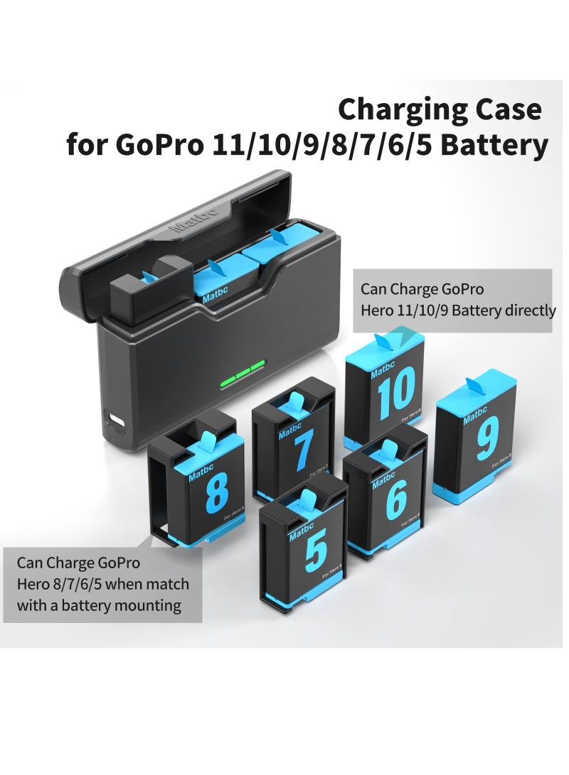 3-Channel Battery Charger for GoPro Hero 11 10 9 8 7 6 5, GoPro Battery Charger Replacement Battery Charger GoPro Battery Charger with Multiple Channels  GoPro Compatible Replacement Charger - Image 4