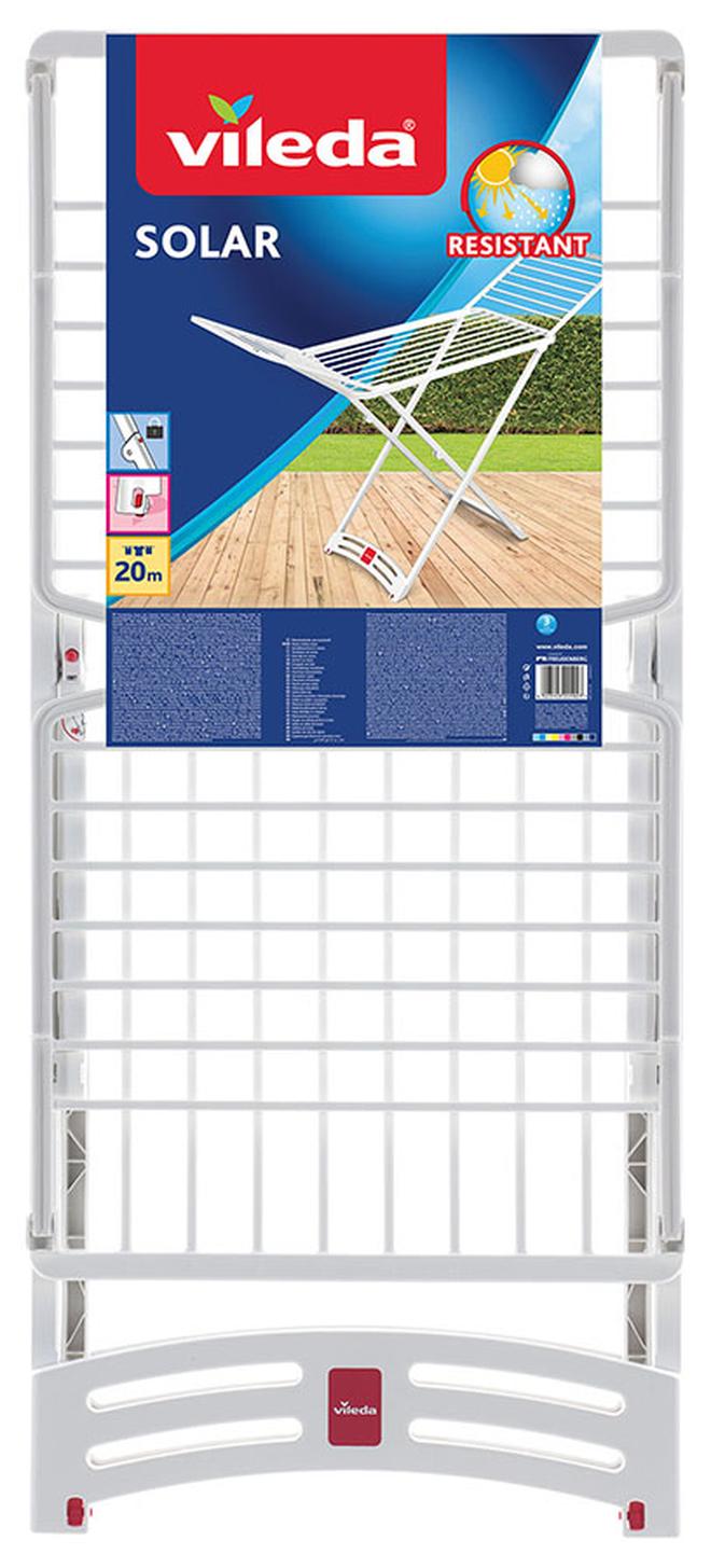 Vileda Solar Resin X-Leg Indoor and Outdoor Cloth Dryer 20m, Weatherproof , Lightweight, Stabile - White (182 x 110 cm) 157218 - Image 1
