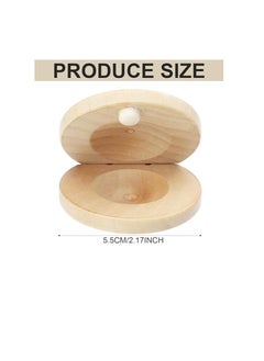 Generic 4 Pieces Castanets, Cembalo, Wooden Castanets, Finger Castanets, Wooden Rhythmic Battles Percussion Musical Instrument Toy Mini Castanets, Wooden Finger Castanets for More Children  - Image 2