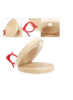 Generic 4 Pieces Castanets, Cembalo, Wooden Castanets, Finger Castanets, Wooden Rhythmic Battles Percussion Musical Instrument Toy Mini Castanets, Wooden Finger Castanets for More Children  - Image 3