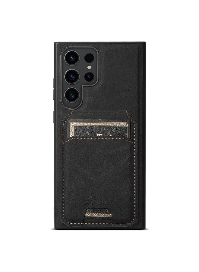 Suteni Case For Samsung Galaxy S23 Ultra 5G H16 Litchi Texture Leather Detachable Wallet Back Phone Case - Image 1