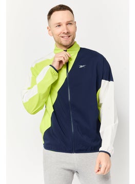Reebok Men Sportswear Fit Long Sleeve Woven Running Windbreaker Jacket, Multicolor  - Image 1