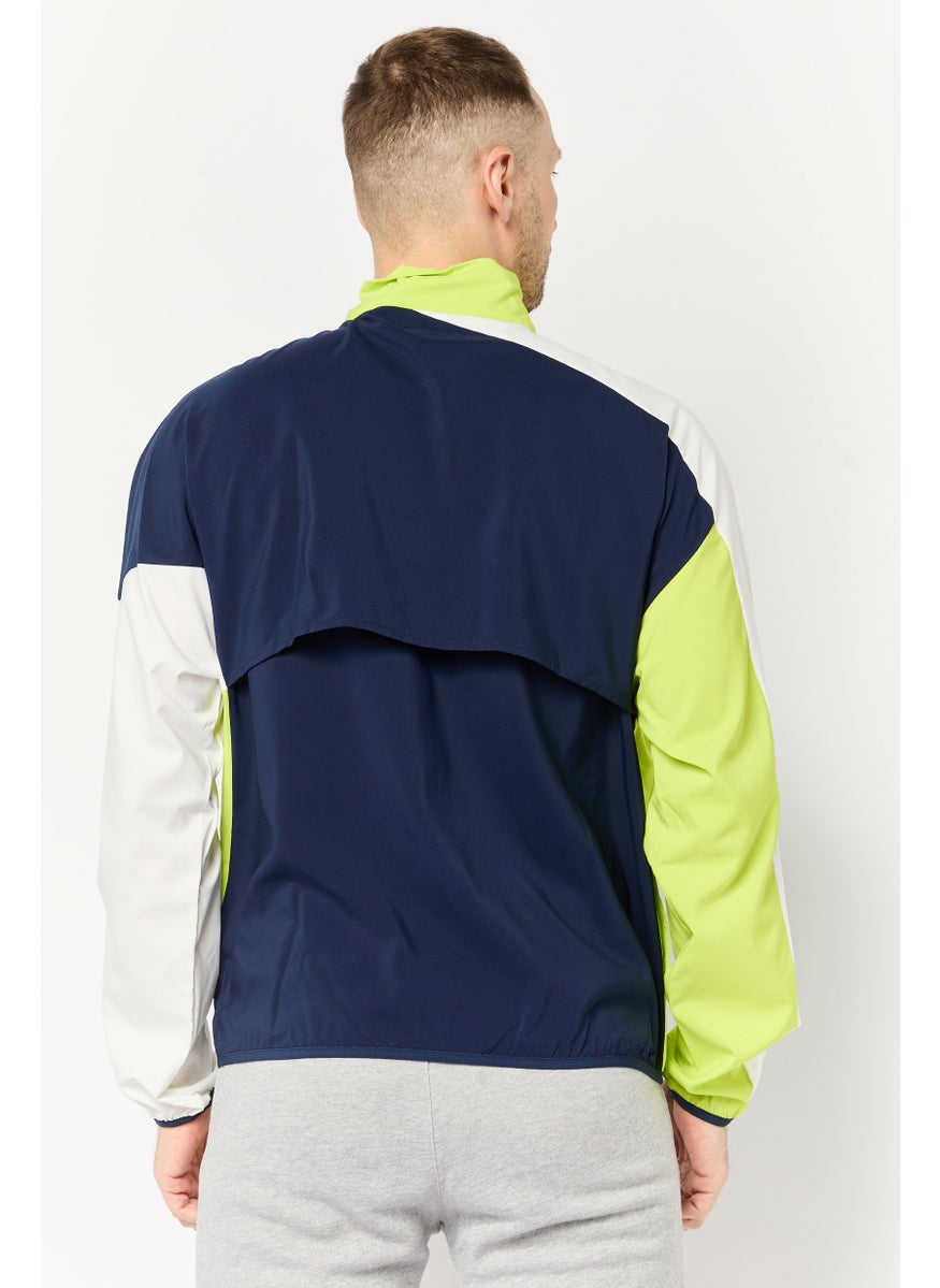 Reebok Men Sportswear Fit Long Sleeve Woven Running Windbreaker Jacket, Multicolor  - Image 4
