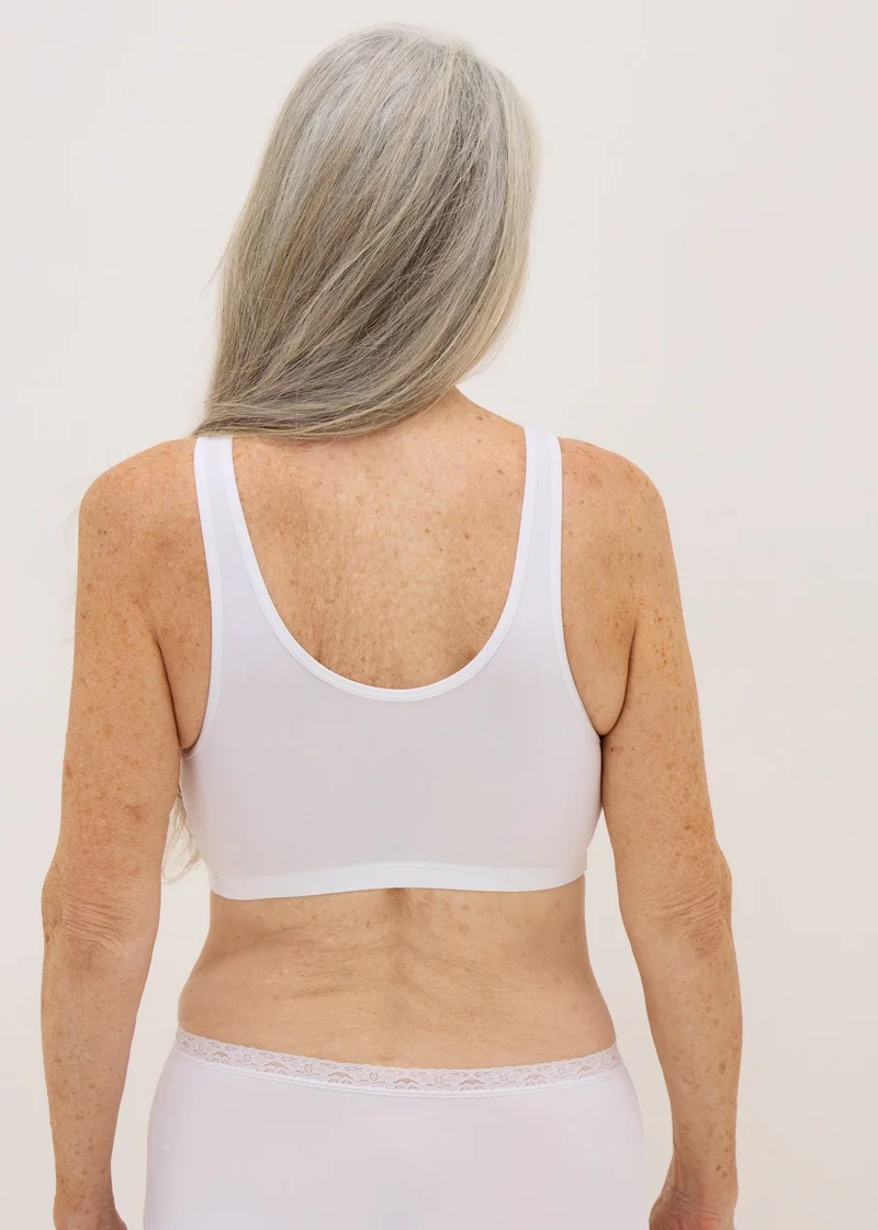 Matalan Menopause 2 Pack Black & White Bralettes