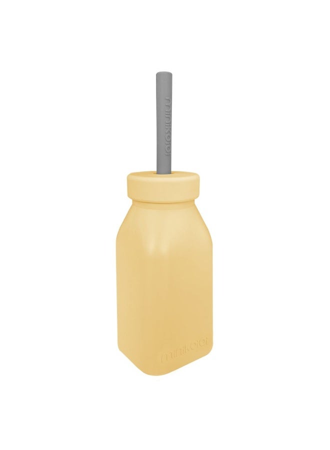 Minikoioi Bottle And Straw  Mellow YelloWithPowder Grey - Image 1