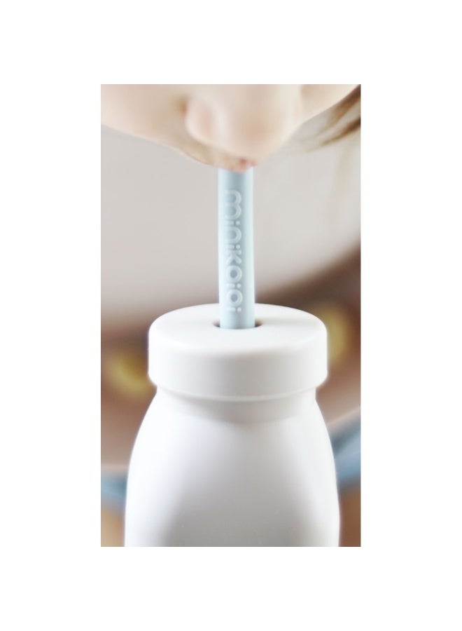 Minikoioi Bottle And Straw  Mellow YelloWithPowder Grey - Image 2