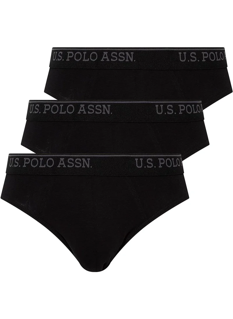 U.S. Polo Assn. 90003 Men's Oversized 3-Pack Briefs-Black