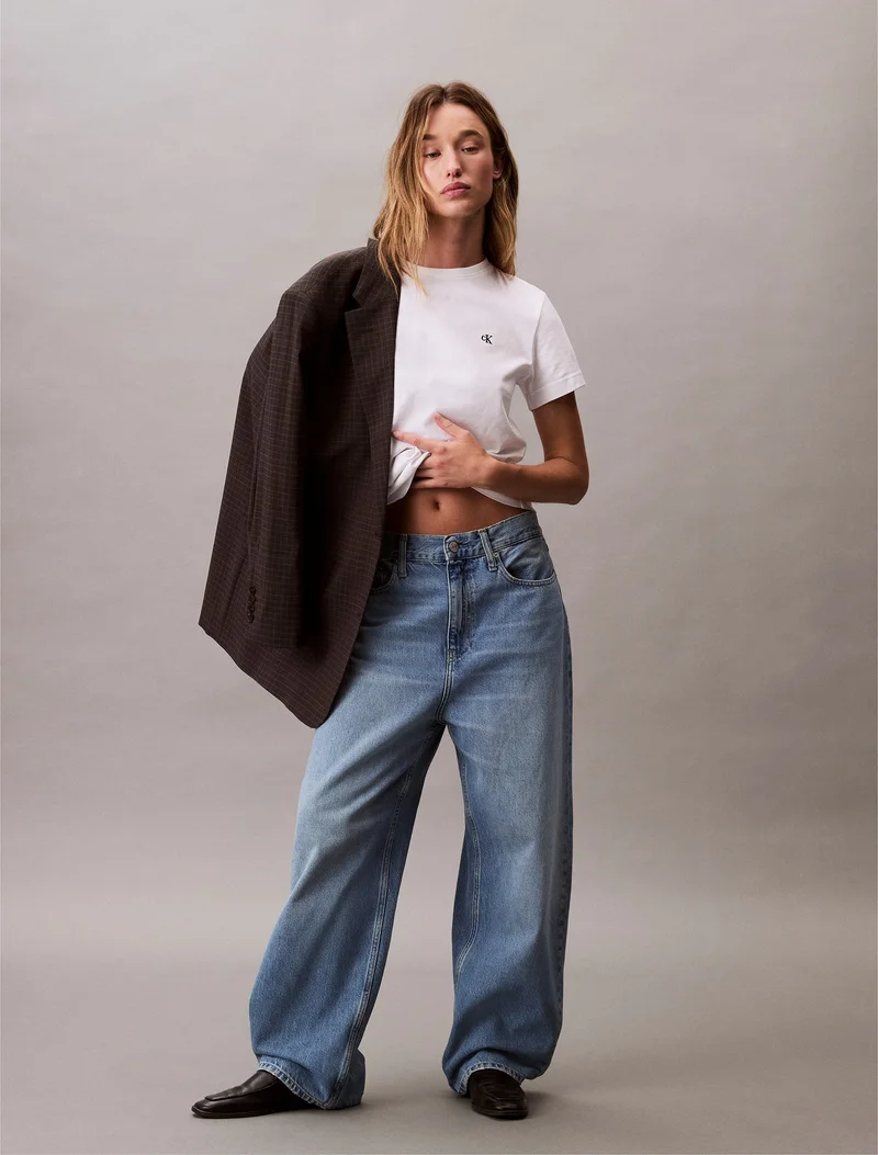 CALVIN KLEIN Bright White Jersey T-Shirt for Women | Best Price UAE