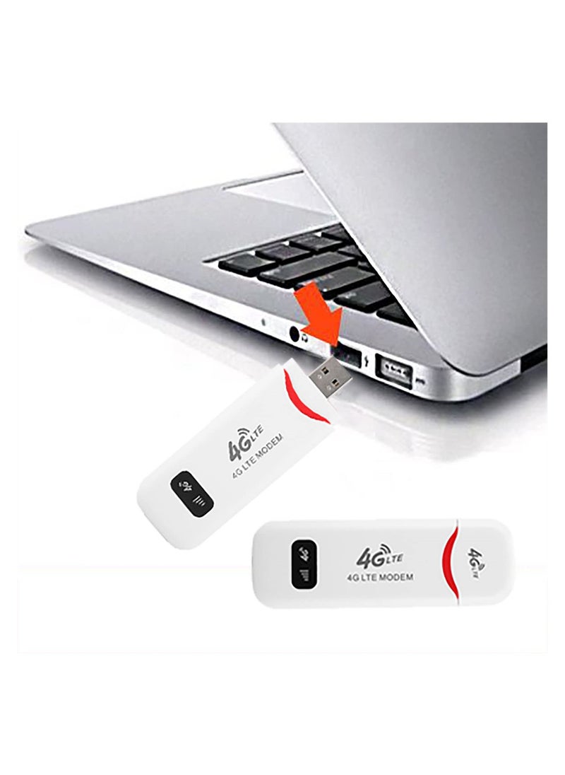 SYOSI - 4G LTE USB WiFi Modem, Portable 100Mbps Mobile WiFi Router, Network Hotspot, 3G 4G WiFi Modem, Router, Modem Stick Support WC, Plug and Play, Support 32GB TF Memory Card Expansion - Image 1