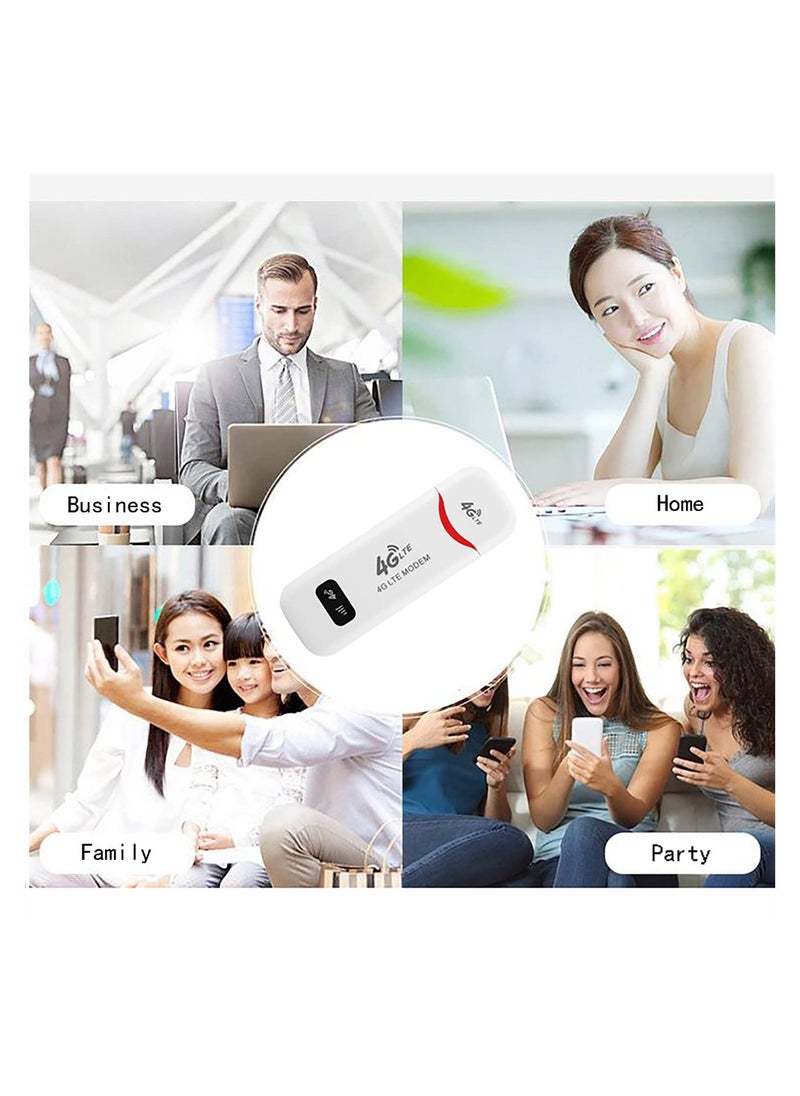SYOSI - 4G LTE USB WiFi Modem, Portable 100Mbps Mobile WiFi Router, Network Hotspot, 3G 4G WiFi Modem, Router, Modem Stick Support WC, Plug and Play, Support 32GB TF Memory Card Expansion - Image 1