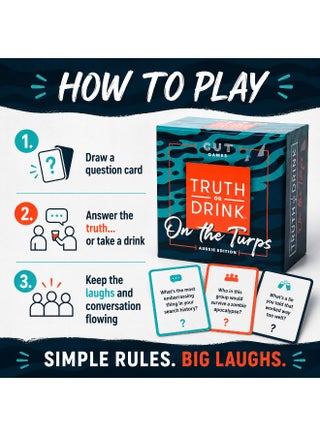 Truth or Drink Aussie Edition – The Ultimate Australian Party Game of Honesty and Hydration Adult Card Game 2+ Players Ages 18+ and Up - view 5