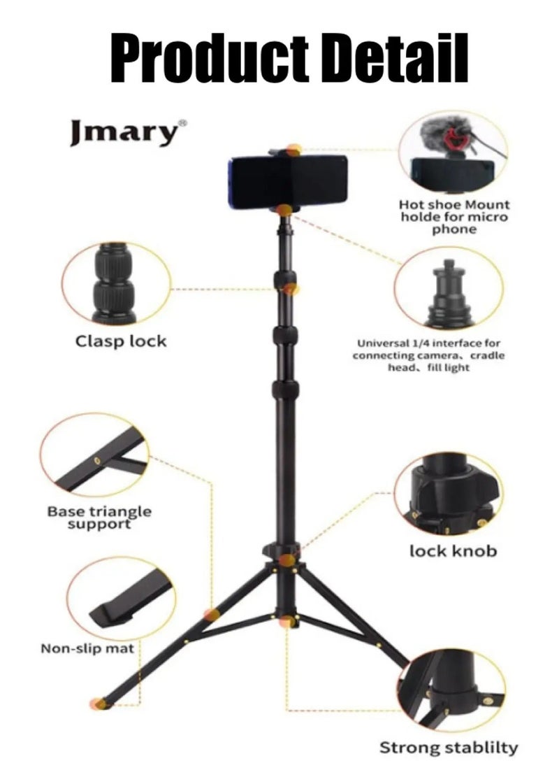 Jmary MT-45 Multi Shooting Tripod Stand For Phone And Camera With Clasp Lock Base Triangle Support And Strong Stability - Image 2