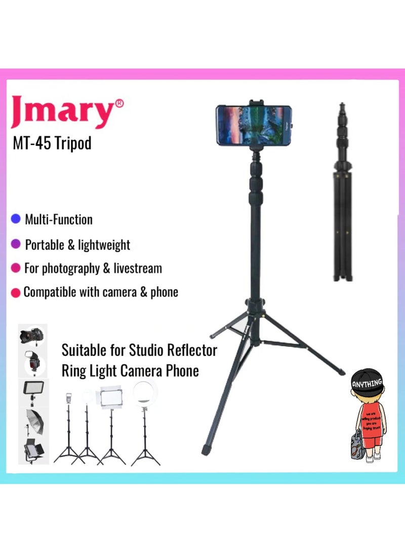 Jmary MT-45 Multi Shooting Tripod Stand For Phone And Camera With Clasp Lock Base Triangle Support And Strong Stability - Image 3