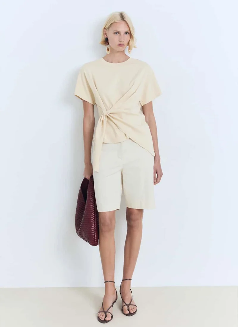مانجو Knot  Detail T-Shirt