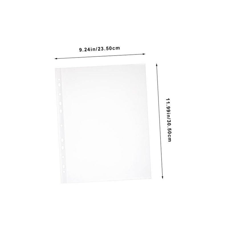 Vinyl Binder Sleeves 100 Pack Pastel File Folders Paper Protectors Pockets - Image 3