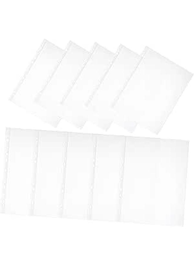 Vinyl Binder Sleeves 100 Pack Pastel File Folders Paper Protectors Pockets - Image 1