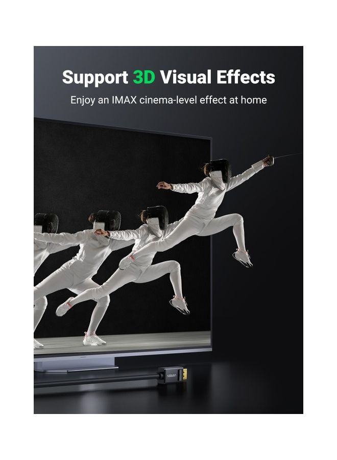 يو جرين كابل من قابس DP بدقة فائقة الوضوح بجودة 4K إلى HDMI ومتوافق مع أجهزة اللابتوب والكمبيوتر وشاشة التلفزيون والبروجيكتور وHDTV‏ - طول 5 م - Image 4