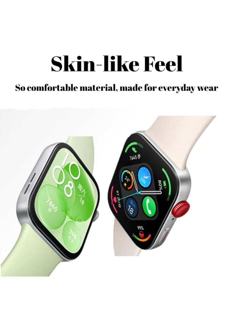 Anmi 3 Packs Replacement Bands compatible with Huawei Watch Fit 3,Silicone Sports Wrist Strap Adjustable Wrist Bands for Women Men - Image 4