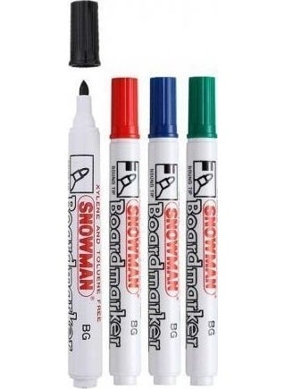 Snowman Whiteboard Marker Set of 4 