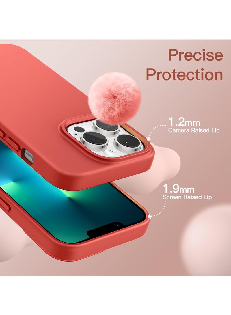 DUSALA iPhone 13 Pro Case, Liquid Silicone Phone Case for iPhone 13 Pro 6.1 Inch, Colorful Silky-Soft Protective Cover (Red) - Image 3