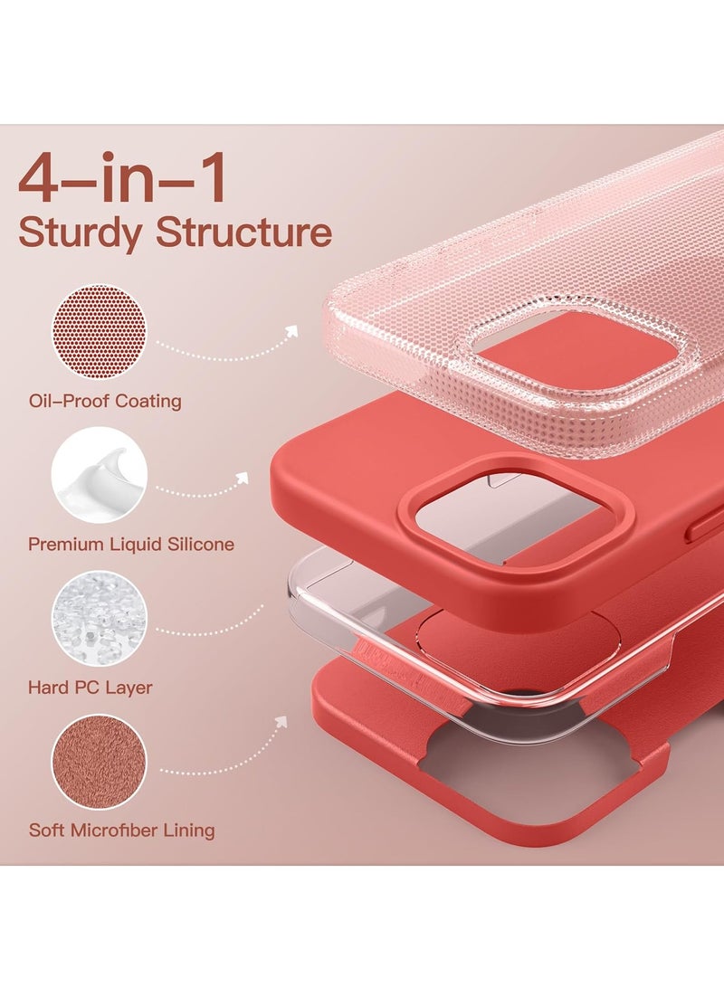 DUSALA iPhone 13 Pro Case, Liquid Silicone Phone Case for iPhone 13 Pro 6.1 Inch, Colorful Silky-Soft Protective Cover (Red) - Image 5