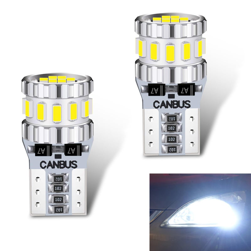 gunhunt Pack2 Car Wide Lights 3W Led Light Bulbs Aluminum Reading Lights License Plate Lights Instrument Lights Auto Bulb Replacements Universal for Most Cars Trucks SUVs White 1702 - Image 3