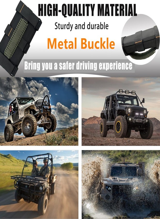 KKIKK Jeep Grab Handles, 4 Pack Paracord Jeep Wrangler Roll Bar Grab Handles for JK TJ JL CJ YJ JKU JLU and Gladiator JT Wrangler Hardware Handle for 2019 2020 2021 2022 2023 2024 Modle - Image 5