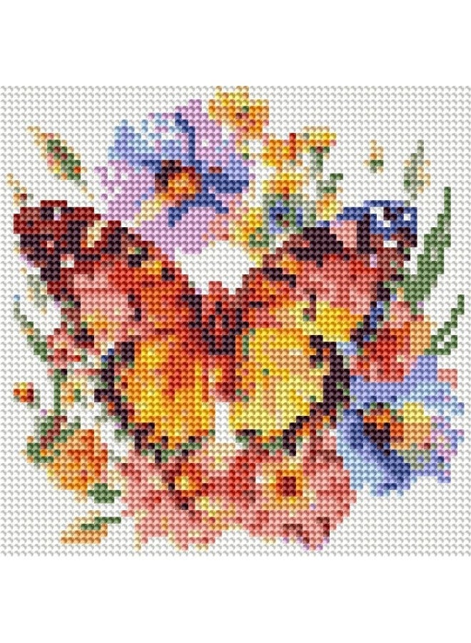 Diamond Painting Kit 5D Diamond Art Set for Kids & Adults DIY Wall Decor Craft, Butterfly Design, Acrylic Diamonds, Adhesive Canvas with Wooden Frame, Relaxing Hobby Art Kit, 20x20 cm - Image 3