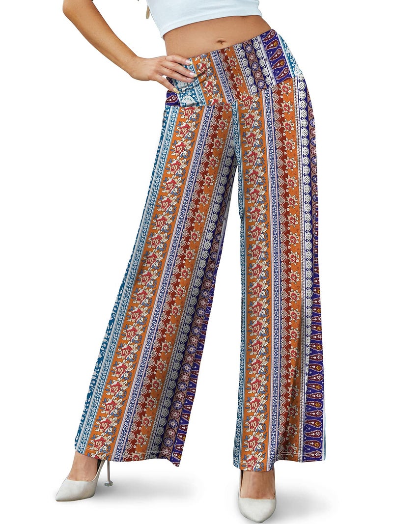 Arolina Women's Stretchy Wide Leg Palazzo Lounge Pants Casual Comfy High Waist Palazzo Pants - Image 3