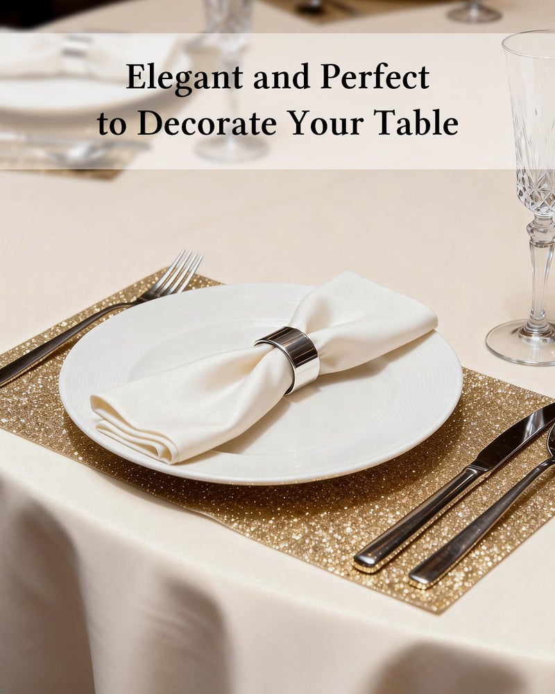 BESTVIP 6 Pack 60" Ivory Ivory Round Decorative Tablecloths | Fits 20"-48" Tables | Polyester Fabric Washable Table Cloth Cover for Wedding, Reception, Banquet, Birthday Party, Buffet, Restaurant - Image 4