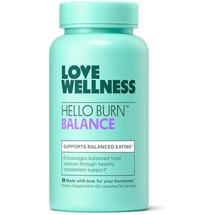 Love Wellness Hello Burn Balance | Metabolism Booster for Women | Supports Energy, Cravings Control & Thyroid Support with Selenium & Green Tea | Non-GMO, Gluten-Free & Vegan | 60 CT - Image 1