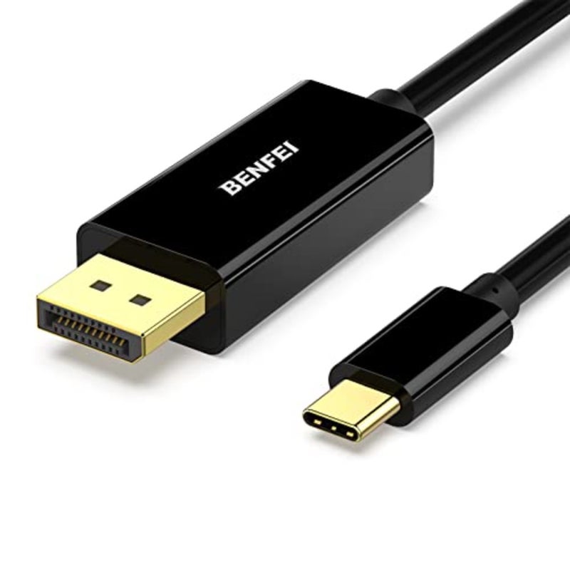 BENFEI USB C to DisplayPort 1.8 Meter Cable 8K@60Hz 4K@144Hz,USB Type-C to DP Adapter [Thunderbolt 3/4 Compatible] with iPhone 15 Pro/Max, MacBook Pro/Air 2023, iPad Pro, iMac, S23, XPS 17 and More - Image 1