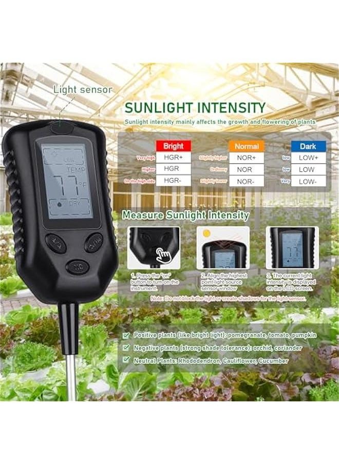 Beauenty 4-in-1 Soil Moisture PH Meter, Soil Tester for Moisture, Light,Nutrients, pH,Soil Ph Test Kit Great for Home and Garden, Lawn, Farm, Indoor & Outdoor Use  - Image 2