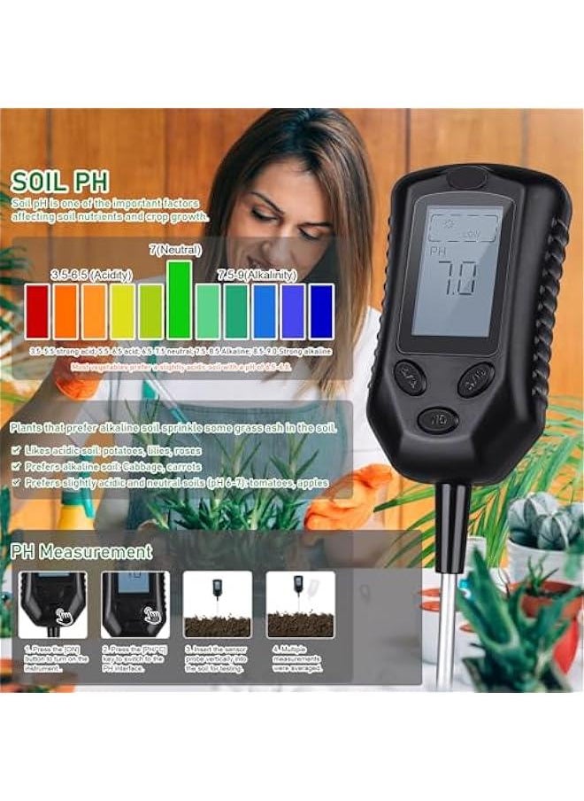 Beauenty 4-in-1 Soil Moisture PH Meter, Soil Tester for Moisture, Light,Nutrients, pH,Soil Ph Test Kit Great for Home and Garden, Lawn, Farm, Indoor & Outdoor Use  - Image 4