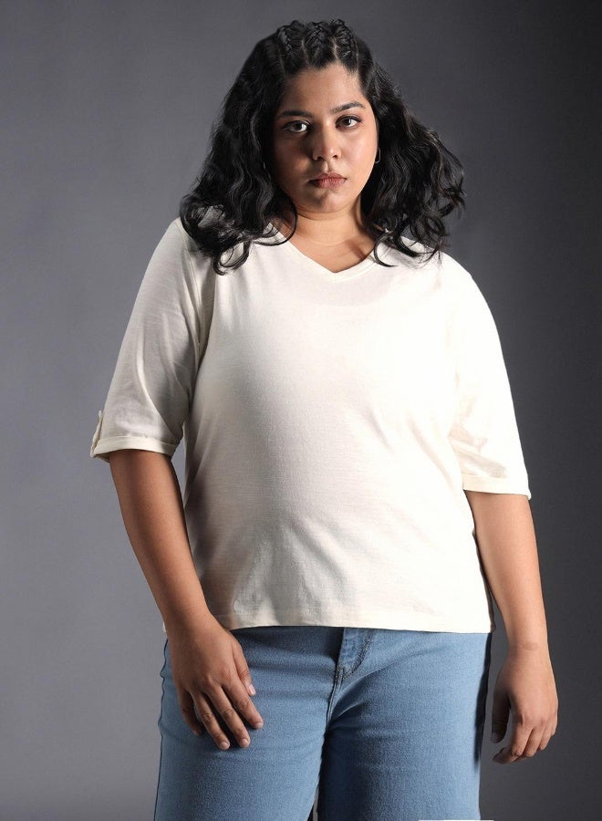 HIGH STAR Women’s Regular Fit White T-shirt – Clean and Comfortable - Image 1