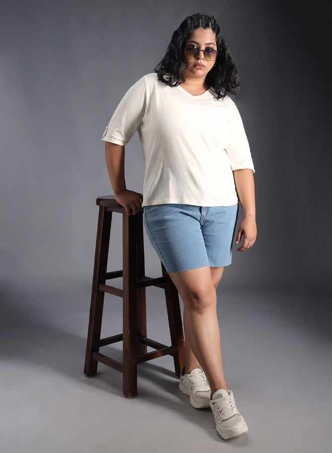 HIGH STAR Women’s Regular Fit White T-shirt – Clean and Comfortable - Image 2