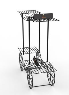 Wooden Twist 6-Tier Cart Planter Stand, Outdoor Flower Rack Flower Pot  - Image 5