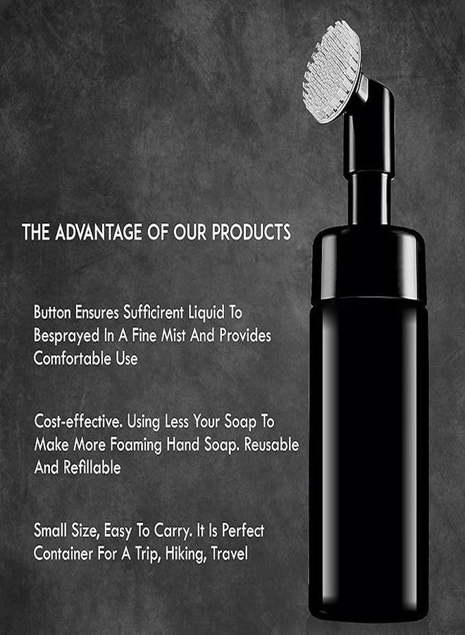 PHARCOS 150ml Foam Bottle Combo Pack of 2 - Refillable Face Wash Bottle with Brush Pump for Facial Cleanser Moisturizer Skincare Travel Use - Image 4