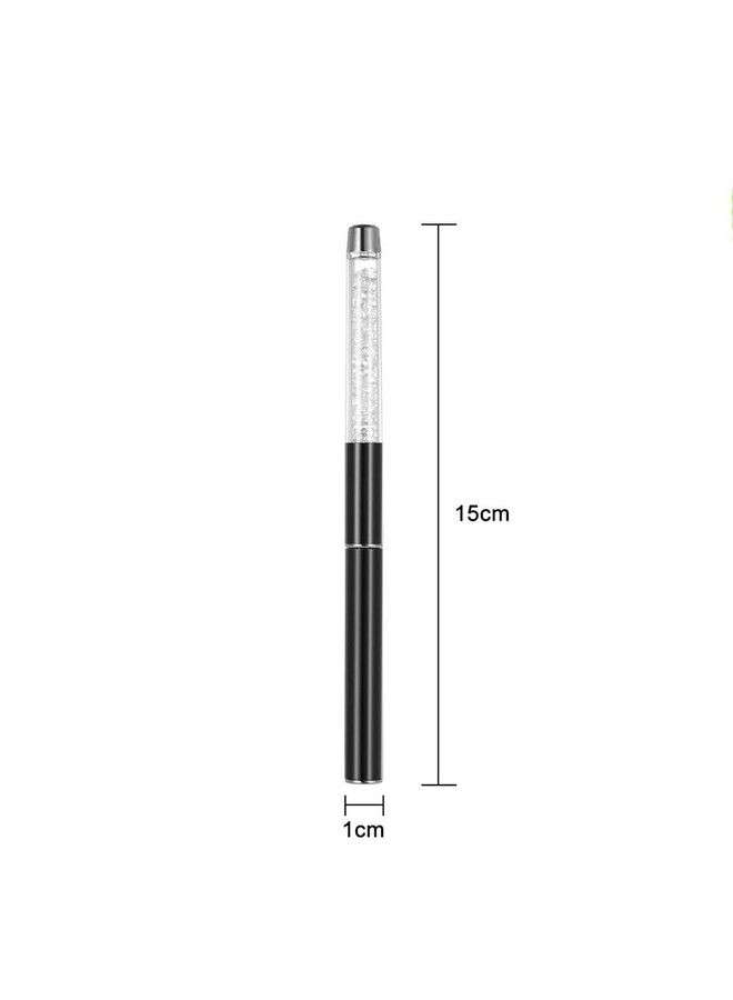 LWBTOSEE 2Pcs Nail Ombre Brush Nail Art Painting Pen Brush Uv Gel Polish Gradient Color Rhinestone Crystal Acrylic Nail Drawing Pen - Image 5