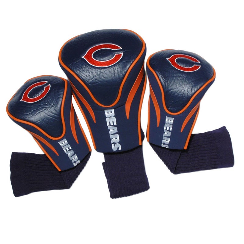 Team Golf NFL Chicago Bears Contour Golf Club Headcovers 3 Count Numbered 1 3 X Fits Oversized Drivers Utility Rescue Fairway Clubs Velour lined for Extra Club Protection - Image 2