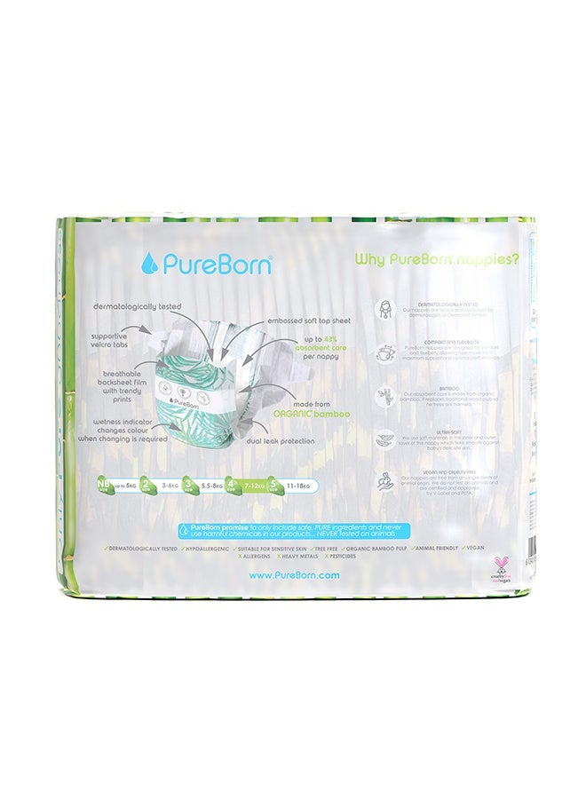 PureBorn Organic Bamboo Size 4 Diapers 7-12 Kg 24 Count - Image 3
