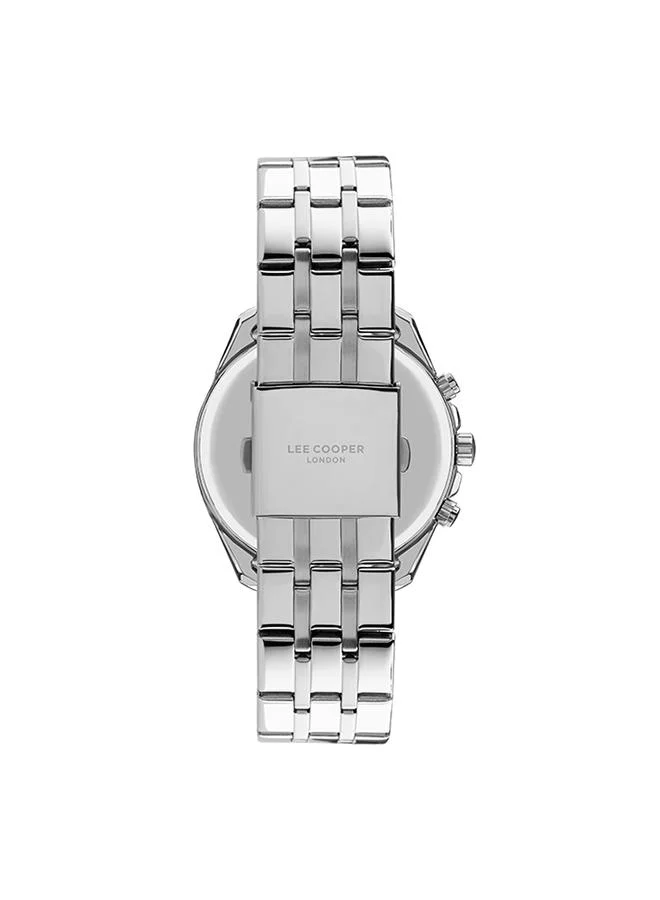 Lee Cooper Lee Cooper Men's Quartz Movement Watch, Multi Function Display and Metal Strap - LC07524.350, Silver