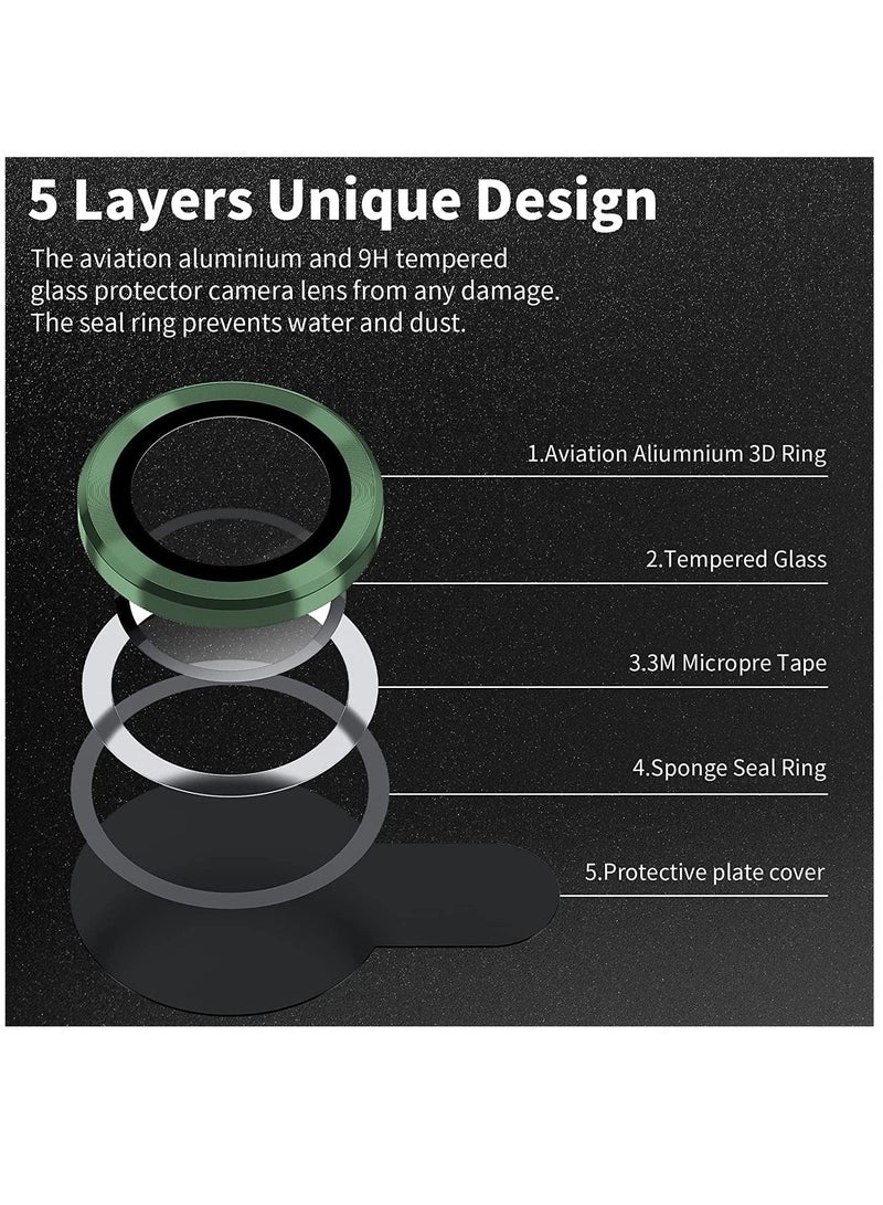 DUSALA Camera Lens Protector for iPhone 13 Pro/Pro Max Series - GREEN - Image 4