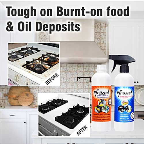 Pfroziel Chimney & Kitchen Cleaner spray Combo Eco-Friendly Heavy Duty All Purpose Hard Stain Cleaner and Kitchen Cleaning Spray, Removes Tough Stove, Oil, Grease, Chimney, Wall, Sink, Countertop - Image 3