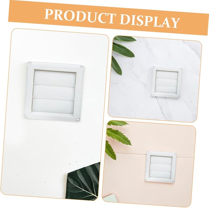Cabilock 2pcs Outdoor Dryer Vent Cover Louvered Exhaust Cap White Enhanced Airflow Weather Resistant - Image 4