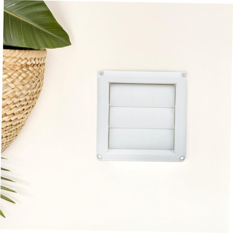 Cabilock 2pcs Outdoor Dryer Vent Cover Louvered Exhaust Cap White Enhanced Airflow Weather Resistant - Image 5