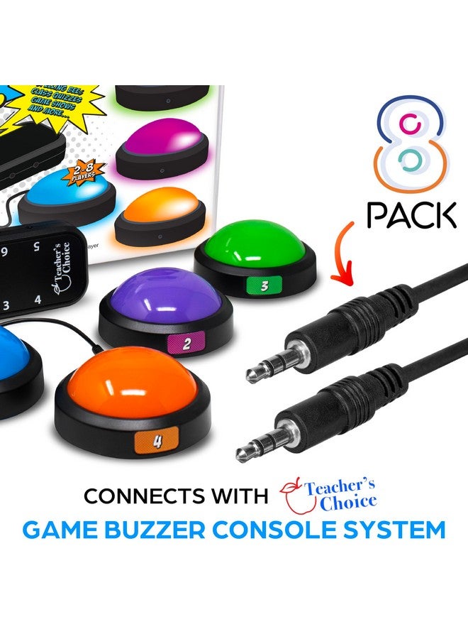 Teacher's Choice Light Up Game Buzzer System, 15 Ft Extension Cables for Game Buzzer System 8-Pack - Image 4