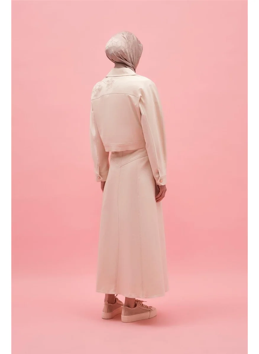 ARMINE Handle Raw Denim Skirt 25Y1827 Natural