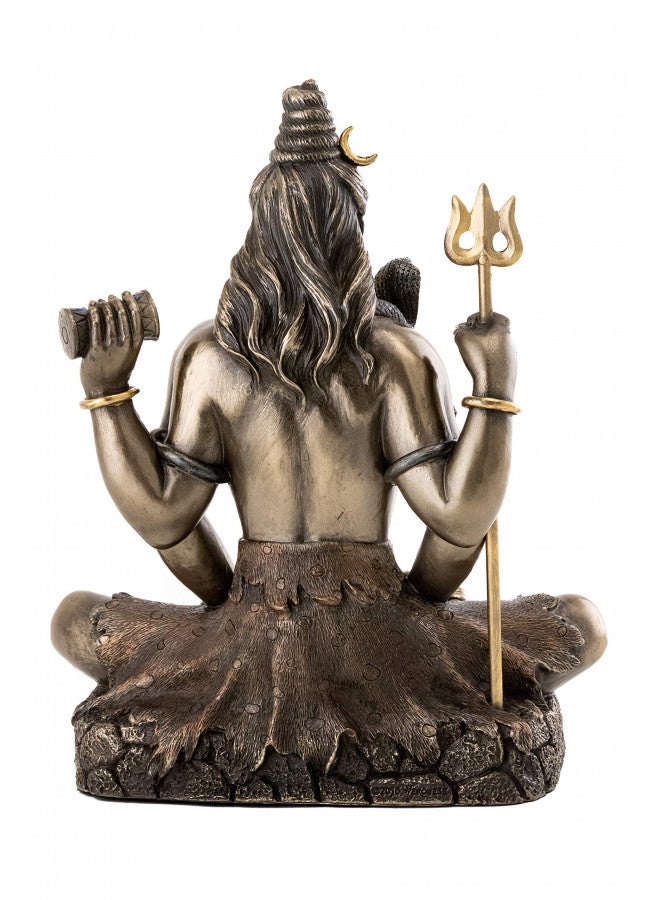 Top Collection Shiva Statue in Padmasana Lotus Pose-Hindu God of Destroying Evil, Ignorance, and Death Sculpture - Collectible Figurine (Cold Cast Bronze) - Image 3