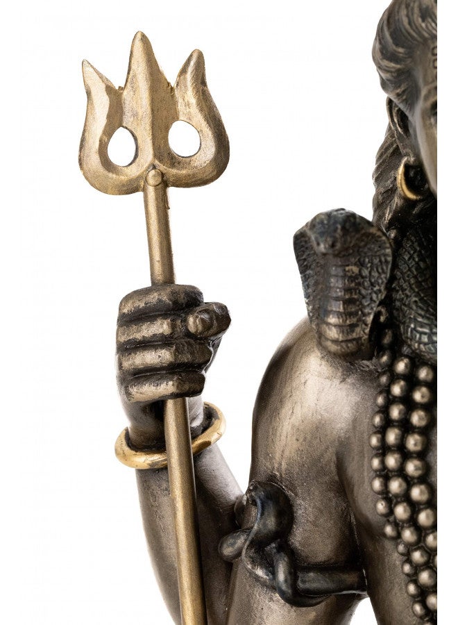 Top Collection Shiva Statue in Padmasana Lotus Pose-Hindu God of Destroying Evil, Ignorance, and Death Sculpture - Collectible Figurine (Cold Cast Bronze) - Image 4